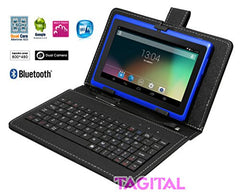 Tablet Tagital® T7X de 7 Pulgadas Quad Core con Teclado Incluido (Azul)